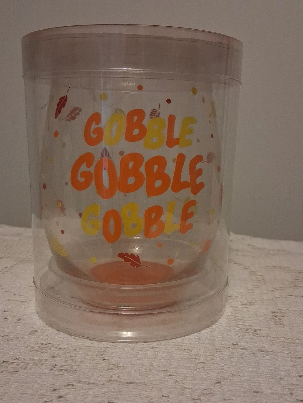 Gobble Gobble 🦃 Party Tumbler - Orange & Yellow Thanksgiving